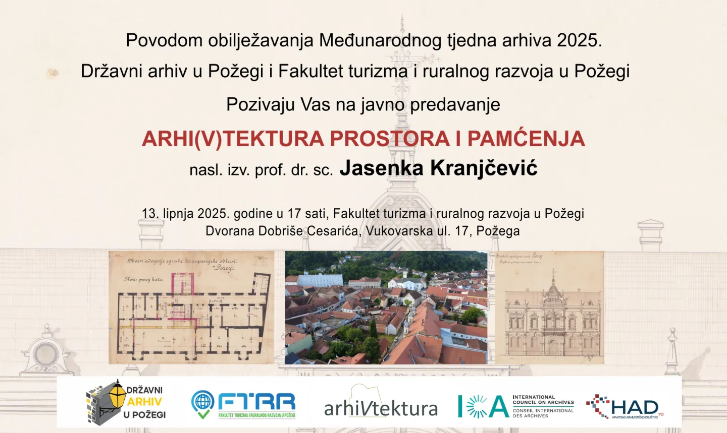 Javno predavanje: „Arhi(v)tektura prostora i pamćenja“