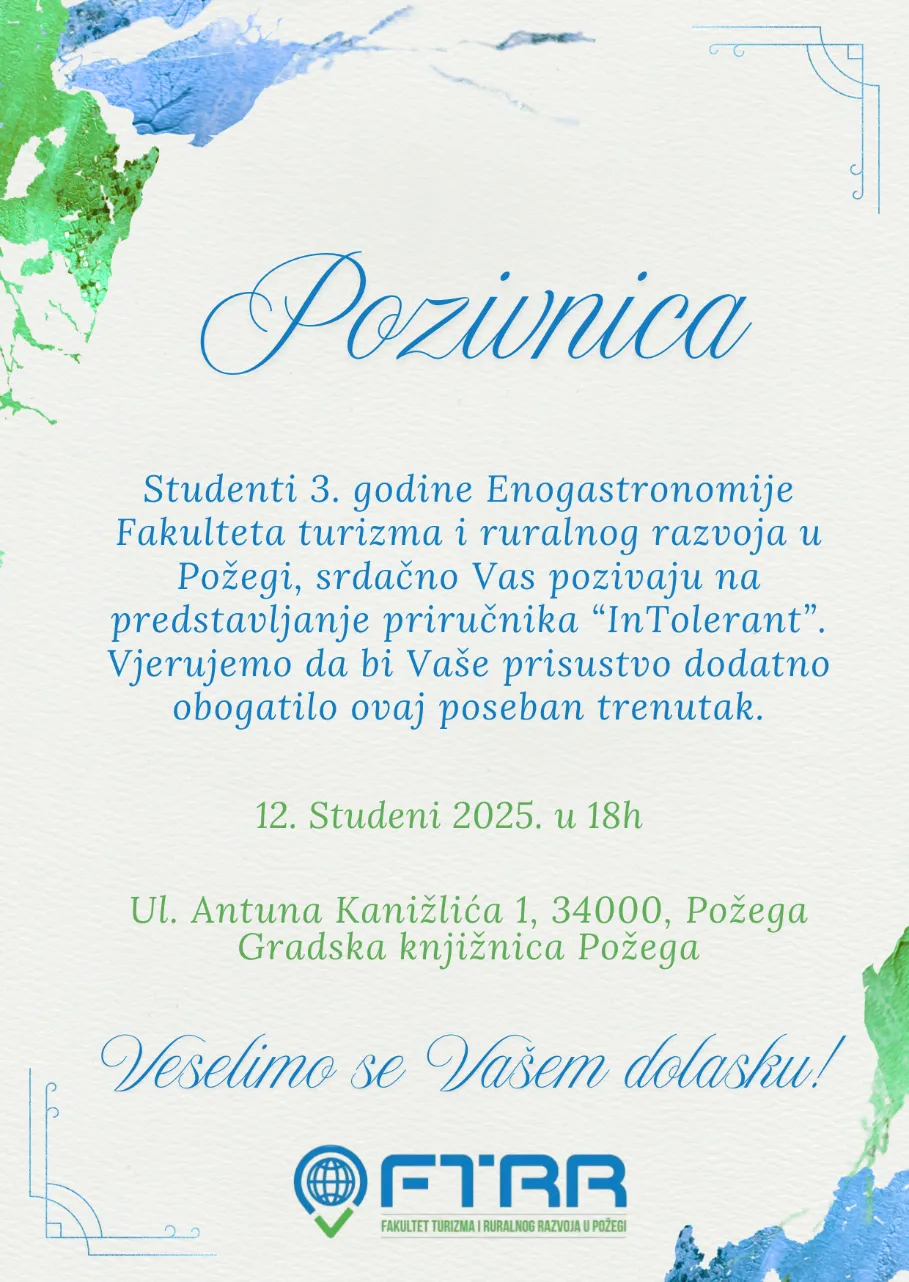 Svečano predstavljanje priručnika InTolerant; studentske kuharice