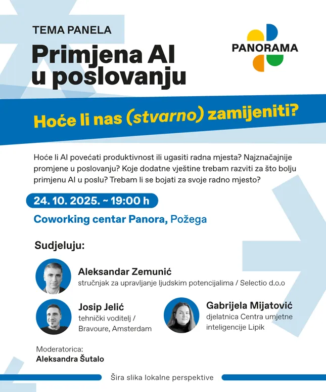 Poziv na Panoramu: Hoće li nas umjetna inteligencija (stvarno) zamijeniti?