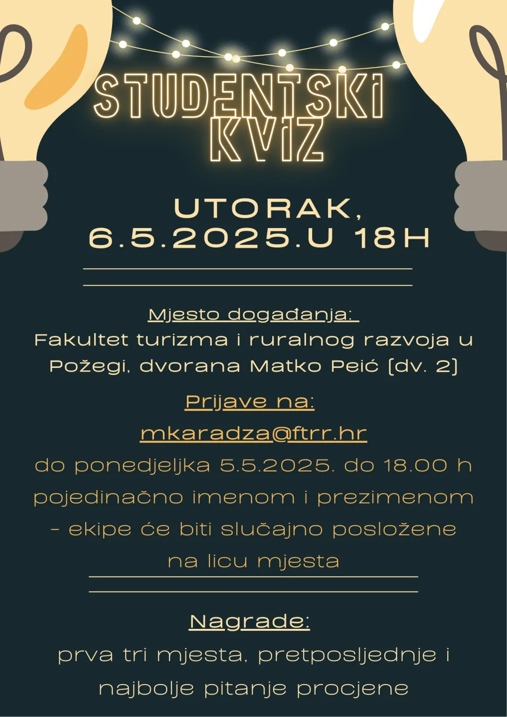 Poziv na Studentski kviz